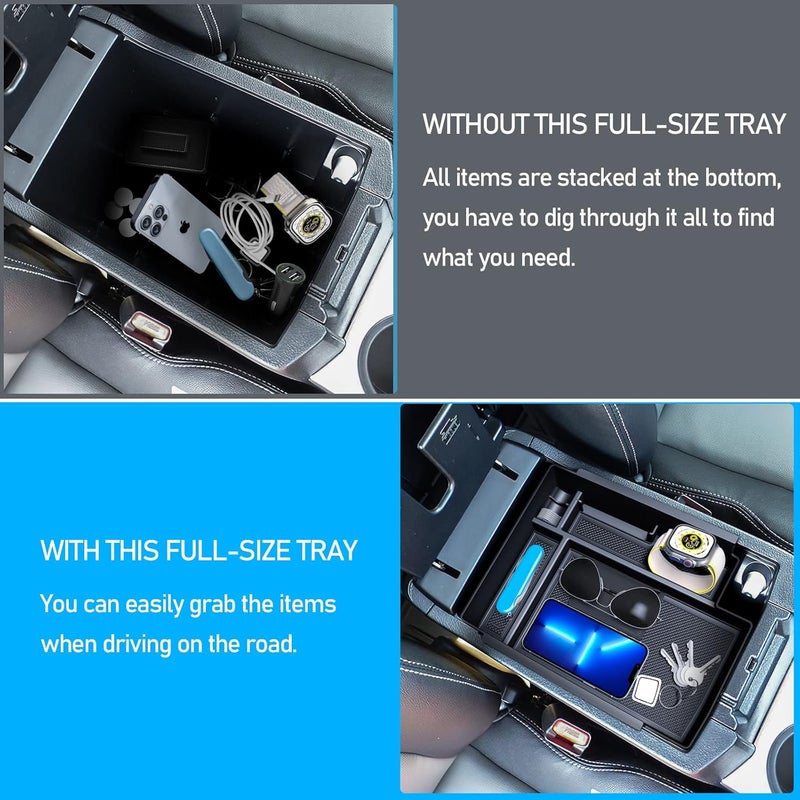 DIAMOOKY Upgraded Center Console Organizer for Toyota 4Runner 2024 2023 2022 2021 2020 2019 2018 2017 2016-2010 Full Size Tray Interior Accessories, Insert Armrest Box Secondary Storage ABS Material - Image 4